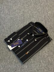 RL premium Black and white Stripe Shirt - Image 2