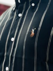 RL premium Black and white Stripe Shirt - Image 3