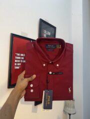 RL Premium Maroon Solid Shirt