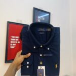 RL Premium Navy Blue Solid Shirt