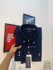 RL Premium Navy Blue Solid Shirt