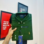 RL Premium Bottle Green Solid Shirt