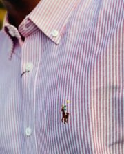 RL Premium Peach Stripe Shirt - Image 2