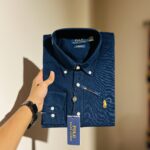 RL Premium Navy Blue Solid Shirt