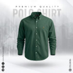 RL Premium Bottol Green Solid Shirt