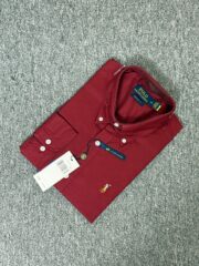 RL Premium Deep Maroon Solid Shirt - Image 2