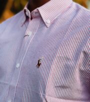 RL Premium Peach Stripe Shirt - Image 3