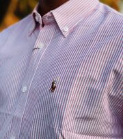 RL Premium Peach Stripe Shirt - Image 3