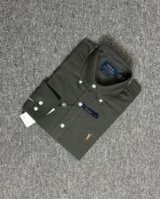 RL Premium Dark Olive Solid Shirt - Image 2