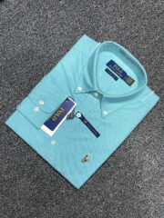 RL Sea Green Solid Shirt - Image 2