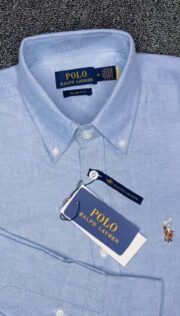 RL Premium Sky Blue Solid Shirt - Image 3