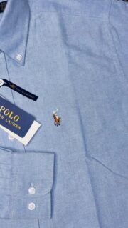 RL Premium Sky Blue Solid Shirt - Image 4