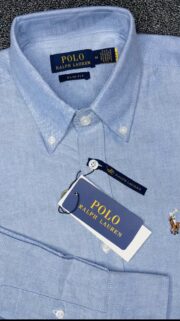 RL Premium Sky Blue Solid Shirt - Image 2