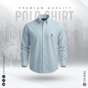 RL Premium Mint Blue Solid Shirt