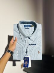 RL Premium Mint Blue Solid Shirt