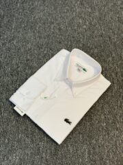 Lacoste Premium White Solid Shirt - Image 2