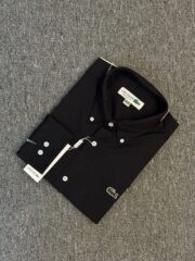 Lacoste Premium Black Solid Shirt - Image 2