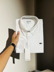 Lacoste Premium White Solid Shirt