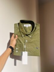 Lacoste Premium Olive Solid Shirt - Image 2