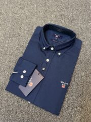 Gant Premium Deep Navy Solid Shirt - Image 2