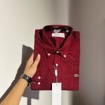 Lacoste Premium Maroon Solid Shirt