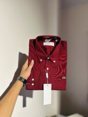 Lacoste Premium Maroon Solid Shirt