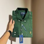 RL Premium Bottle Green Solid Shirt