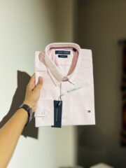 Tommy Premium Baby Pink Solid Shirt