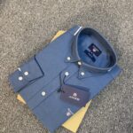 Gant Premium Jeans Blue Solid Shirt
