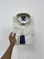 Gant Premium Beige Solid Shirt