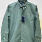 RL Premium Apple green Solid Shirt